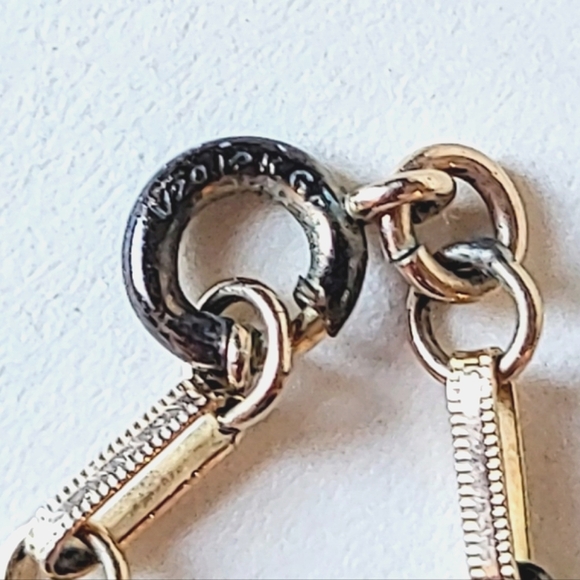 AMCO ART DECO NECKLACE - GOLD-FILLED GENUINE PEARLS - Picture 10 of 15